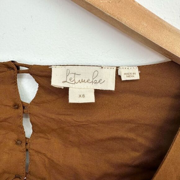 Anthropologie Let Me Be Women’s Bronze Embroidered Open-Back Maxi Dress - Picture 6 of 12